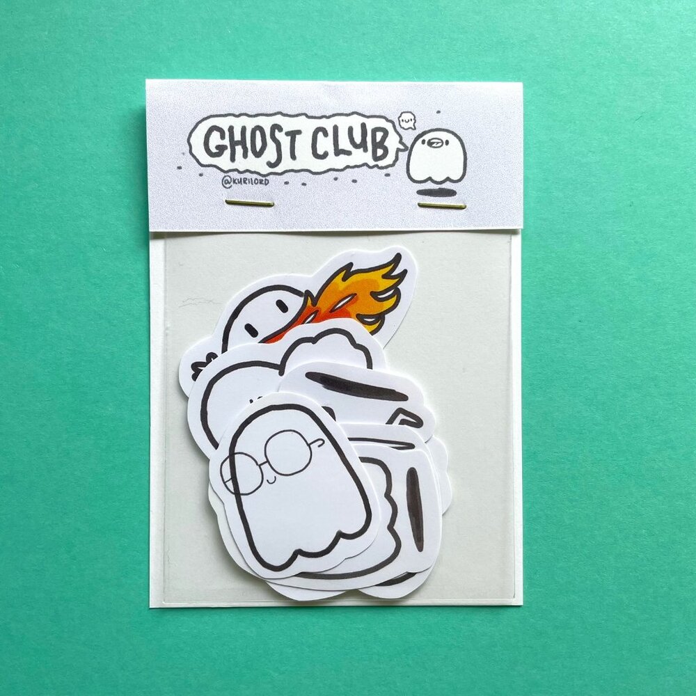 GHOST CLUB - mini vinyl sticker pack for journaling